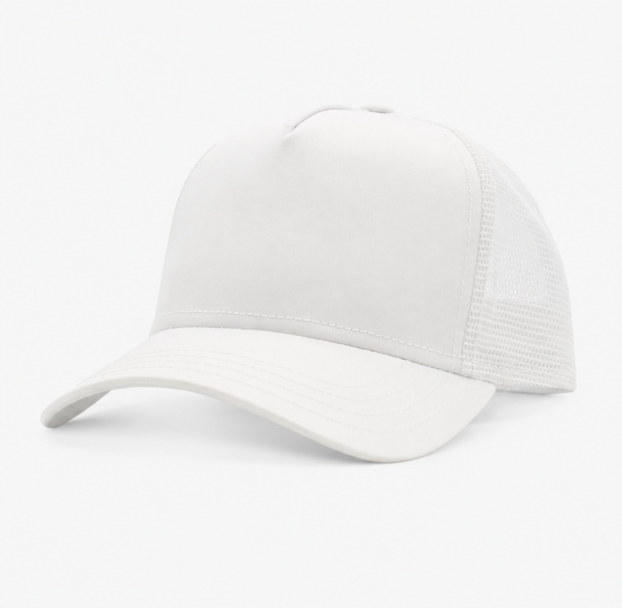 Royal Blue 5-panel mesh trucker front view